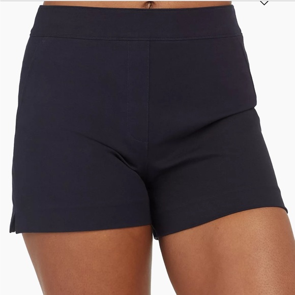 Spanx Polished Stretch Classic navyCotton Shorts. 2X